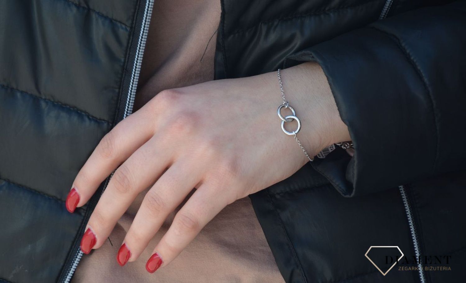 Srebrna bransoletka splecione kółeczka B RM 35K ss.JPG